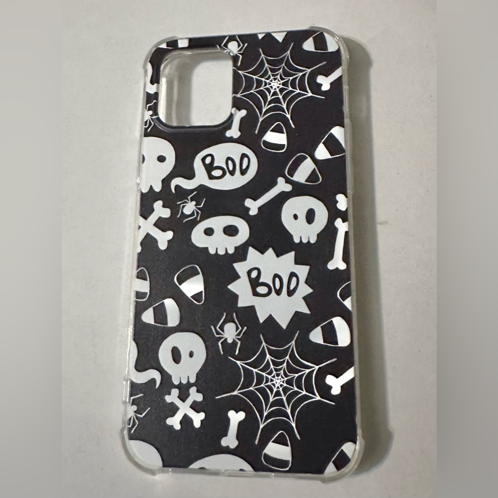 Halloween Themed Black and White Phone Case iPhone 12. New
